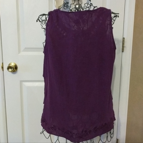 NWT Coldwater Creek Cotton Tiered Shell - Picture 3 of 4